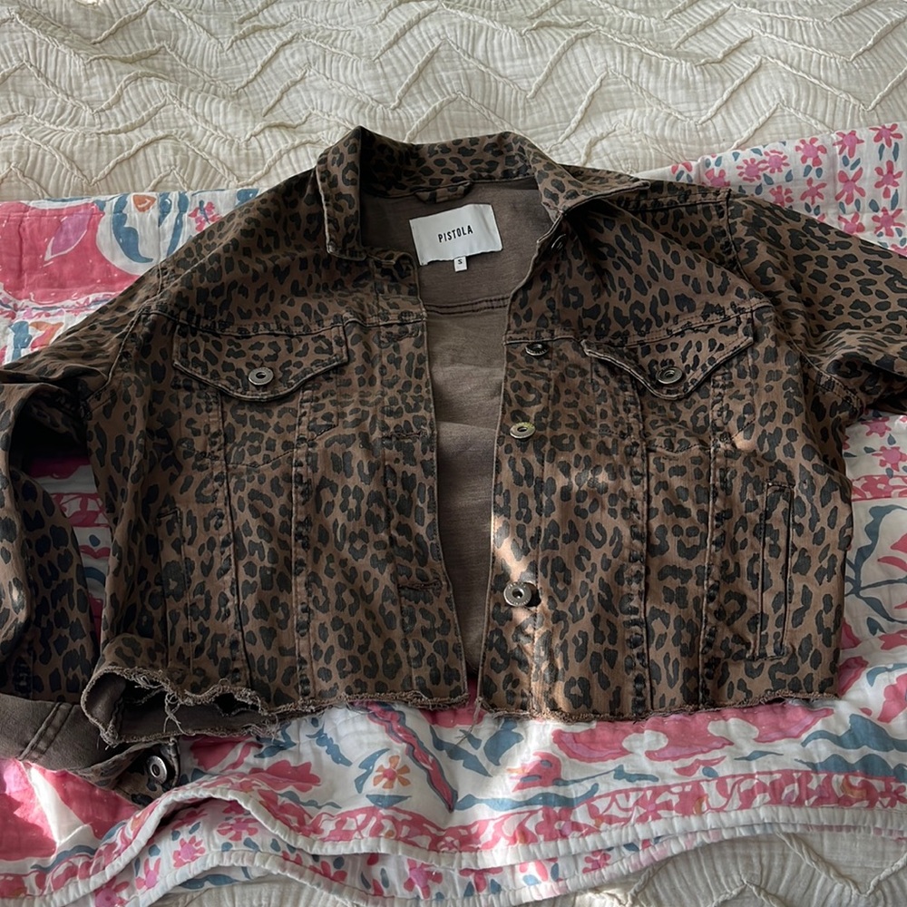 Leopard Jean jacket